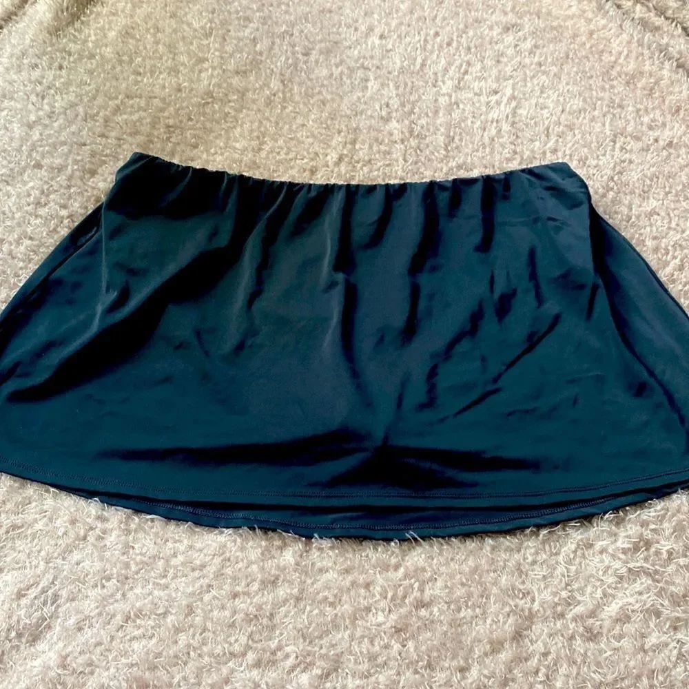 Plus Size designer swimsuit SWIM skirt cover up bikini panties 20W black